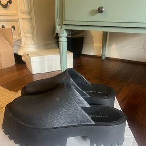 Jeffrey Campbell Black Platform Mules